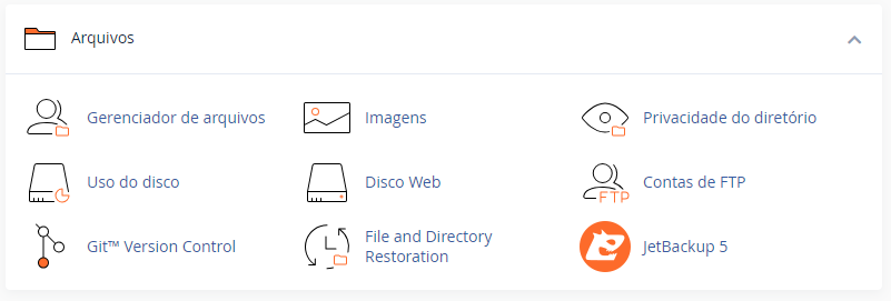 Gerencie seus arquivos no servidor da ME host com cPanel.
